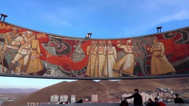 Monument Mémorial Zaisan Oulan Bator Capitale Mongolie Vers Mars 2019 — Video