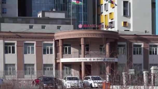 Street Scene Ulaanbaatar Hovedstaden Mongoliet Omkring Marts 2019 – Stock-video