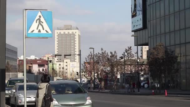 Personas Identificadas Calle Centro Ulán Bator Capital Mongolia Alrededor Marzo — Vídeo de stock