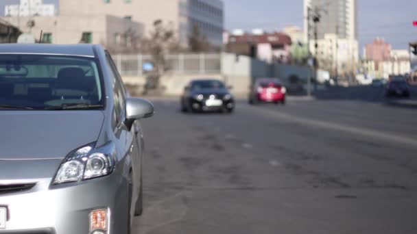 Traffico Stradale Ulaanbaatar Capitale Della Mongolia Circa Marzo 2019 — Video Stock