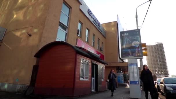 Unidentified People Street Downtown Ulaanbaatar Capital Mongolia Circa March 2019 — Stock Video