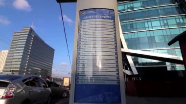 Moğolistan 'ın başkenti Ulaanbaatar' daki sokak sahnesi, yaklaşık Mart 2019. 