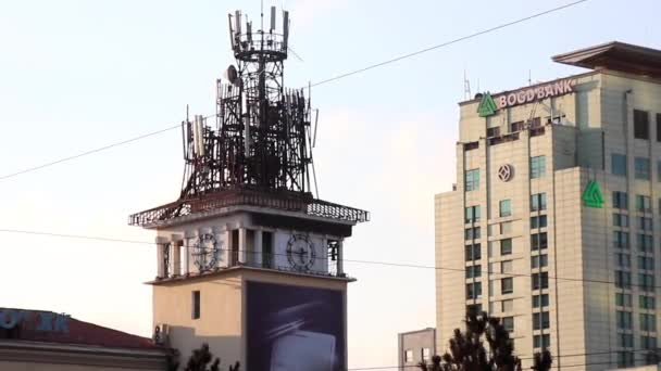 Street Scene Ulaanbaatar Πρωτεύουσα Της Μογγολίας Γύρω Στο Μάρτιο 2019 — Αρχείο Βίντεο