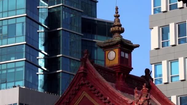 Choijin Lama Temple Modern Buildings Ulaanbaatar Capital Mongolia Circa March — Stock Video