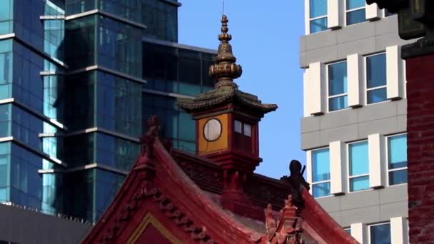 Choijin Lama Temple Modern Buildings Ulaanbaatar Capital Mongolia Circa March — Stock Video