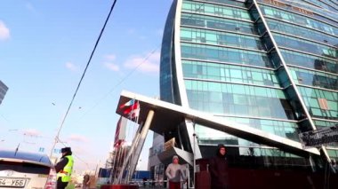 Moğolistan 'ın başkenti Ulaanbaatar' daki Blue Sky Otel ve Kulesi, yaklaşık Mart 2019