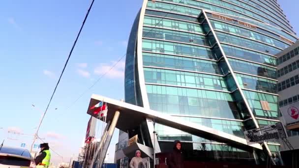 Moğolistan Başkenti Ulaanbaatar Daki Blue Sky Otel Kulesi Yaklaşık Mart — Stok video