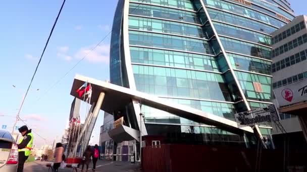 Blue Sky Hotel Tower Ulaanbaatar Stolicy Mongolii Około Marca 2019 — Wideo stockowe