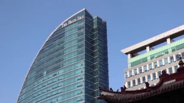 Moğolistan 'ın başkenti Ulaanbaatar' daki Blue Sky Otel ve Kulesi, yaklaşık Mart 2019