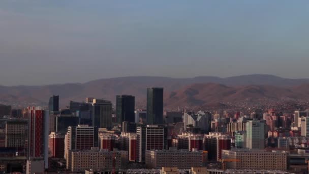 Vue Oulan Bator Capitale Mongolie Depuis Mémorial Zaisan Vers Mars — Video