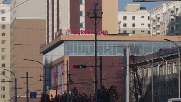 Burger King Étterem Ulaanbaatar Mongólia Fővárosa 2019 Március — Stock videók