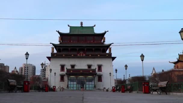 Gandan Monastery Ulaanbaatar Capital Mongolia Circa March 2019 — Stock Video