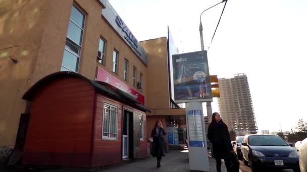 Ongeïdentificeerde Mensen Straat Het Centrum Van Ulaanbaatar Hoofdstad Van Mongolië — Stockvideo