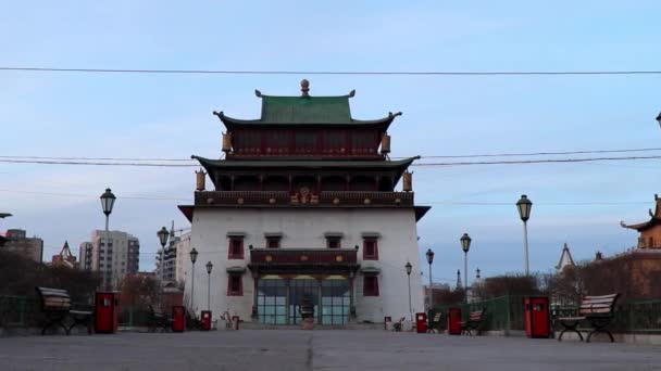 Gandan Monastery Ulaanbaatar Capital Mongolia Circa March 2019 — Stock Video