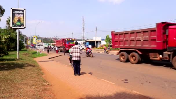 Tráfico Por Carretera Distrito Kicukiro Kigali Capital Ruanda África Oriental — Vídeos de Stock