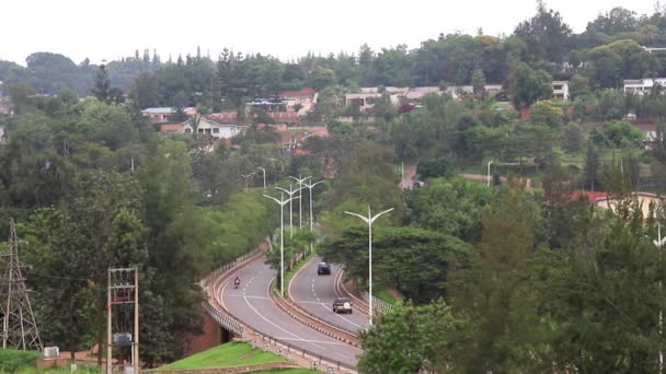 Vista Distrito Kimihurura Kigali Capital Ruanda África Oriental Por Volta — Vídeo de Stock