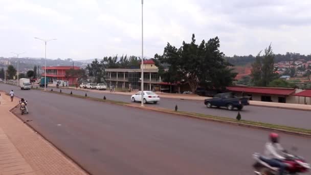 Straßenverkehr Auf Der Sonatube Road Kigali Ruanda März 2019 — Stockvideo