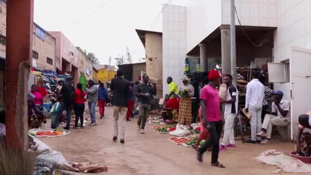 Unidentified People Kicukiro Market Kigali Rwanda March 2019 — Stock Video