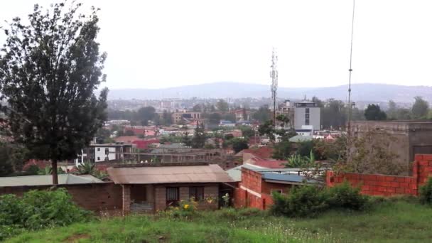 Veduta Del Kigali Capitale Del Ruanda Dalla Montagna Nyanza Africa — Video Stock