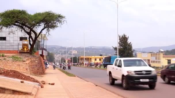 Tráfego Rodoviário Sonatube Road Kigali Ruanda Março 2019 — Vídeo de Stock