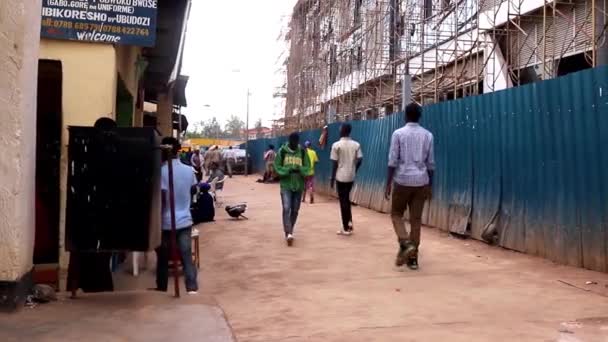Personas Identificadas Tráfico Callejero Centro Del Distrito Kicukiro Kigali Capital — Vídeos de Stock