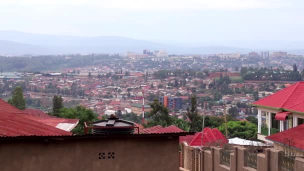 Pohled Kigali Hlavní Město Rwandy Pohoří Nyanza Východní Afrika Kolem — Stock video