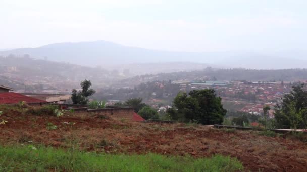 Veduta Del Kigali Capitale Del Ruanda Dalla Montagna Nyanza Africa — Video Stock