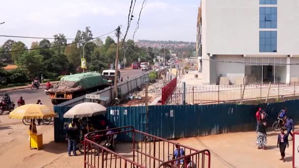 Lalu Lintas Jalan Distrik Kicukiro Kigali Ibukota Rwanda Afrika Timur — Stok Video