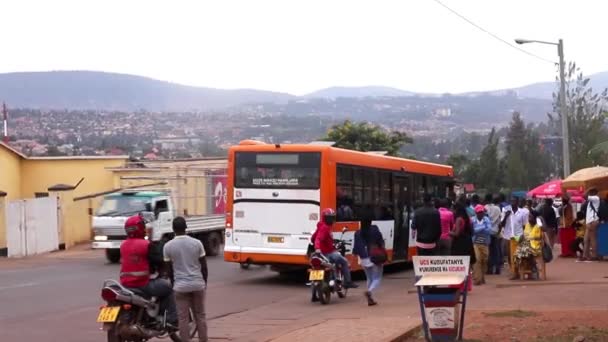 Tráfego Rodoviário Distrito Kicukiro Kigali Capital Ruanda África Oriental Por — Vídeo de Stock