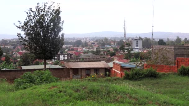 Veduta Del Kigali Capitale Del Ruanda Dalla Montagna Nyanza Africa — Video Stock