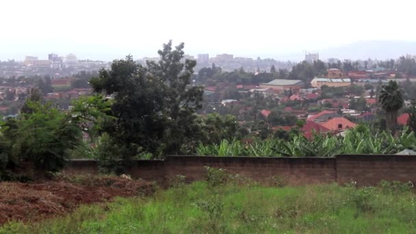 Vista Kigali Capital Ruanda Montanha Nyanza África Oriental Por Volta — Vídeo de Stock