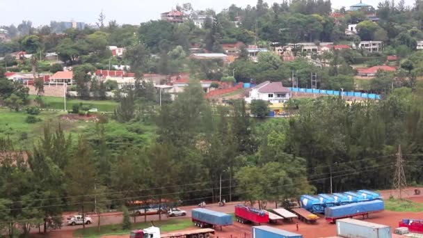 Doğu Afrika Ruanda Nın Başkenti Kigali Deki Şehir Merkezine Giden — Stok video