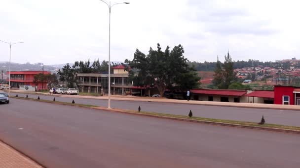 Vägtrafiken Sonatube Road Kigali Rwanda Mars 2019 — Stockvideo