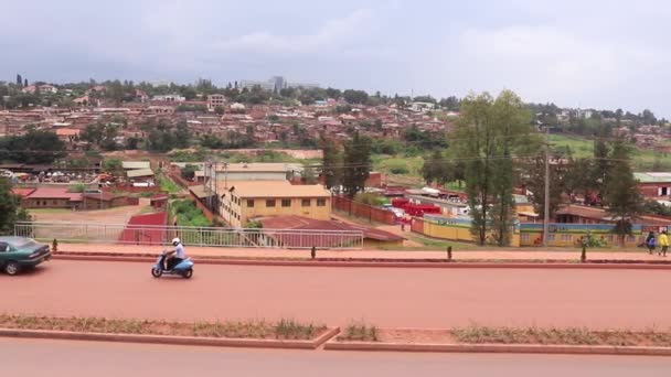 Silniční Doprava Silnici Africké Unie Nebo Kanogo Road Kigali Hlavním — Stock video