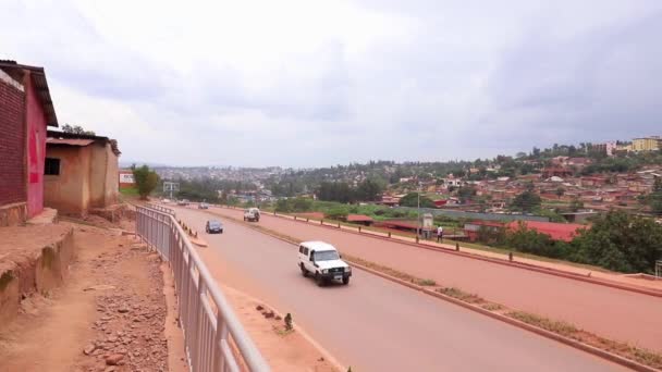 Silniční Doprava Silnici Africké Unie Nebo Kanogo Road Kigali Hlavním — Stock video