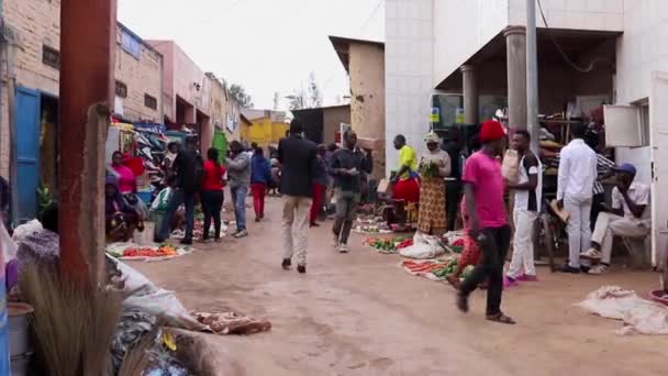 Unidentified People Kicukiro Market Kigali Rwanda March 2019 — Stock Video