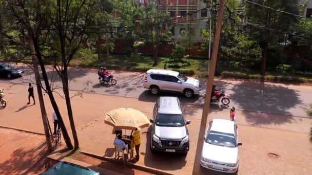 Vägtrafik Kicukiro Distriktet Kigali Rwandas Huvudstad Östafrika Mars 2019 — Stockvideo