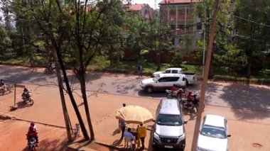 Doğu Afrika, Ruanda 'nın başkenti Kigali' nin Kicukiro ilçesinde yaklaşık Mart 2019 'da trafik vardı.