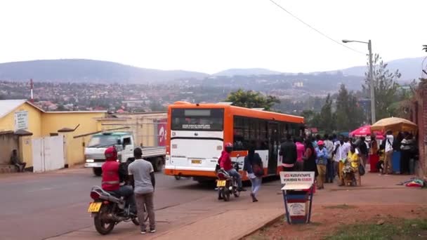 Traficul Rutier Cartierul Kicukiro Din Kigali Capitala Rwandei Africa Est — Videoclip de stoc
