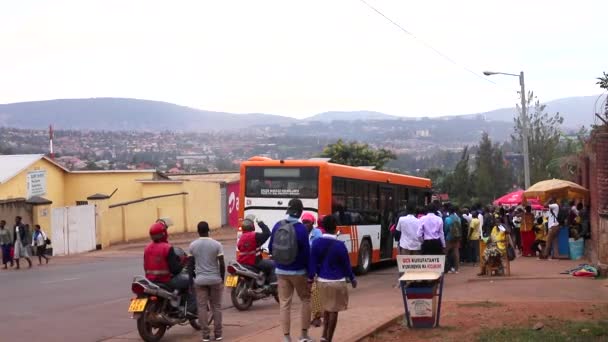 Traffico Stradale Nel Distretto Kicukiro Kigali Capitale Del Ruanda Africa — Video Stock