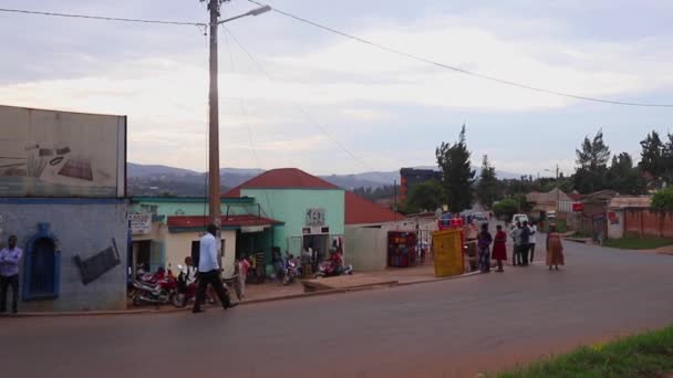 Tráfego Rodoviário Distrito Kicukiro Kigali Capital Ruanda África Oriental Por — Vídeo de Stock