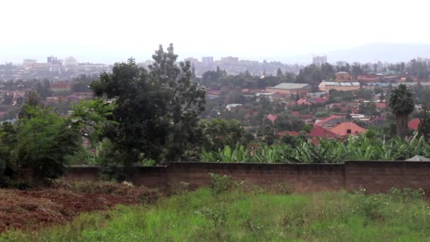 Vista Kigali Capital Ruanda Montanha Nyanza África Oriental Por Volta — Vídeo de Stock