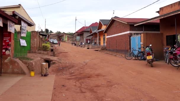 Pessoas Edifícios Não Identificados Distrito Kicukiro Kigali Capital Ruanda África — Vídeo de Stock