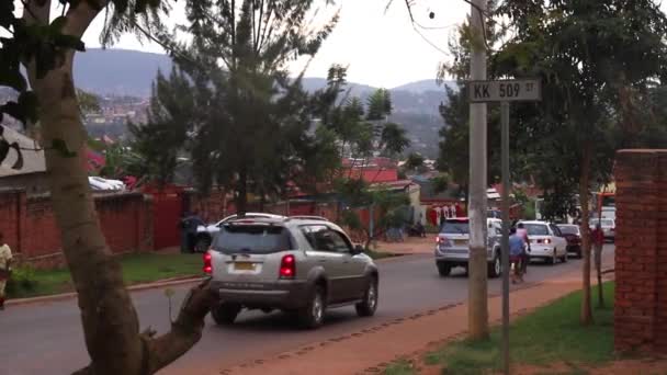 Tráfego Rodoviário Distrito Kicukiro Kigali Capital Ruanda África Oriental Por — Vídeo de Stock