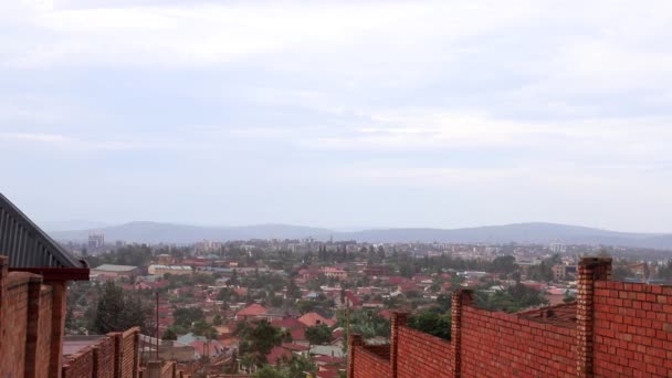 Veduta Del Kigali Capitale Del Ruanda Dalla Montagna Nyanza Africa — Video Stock