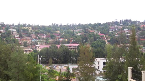 Blick Auf Den Kimihurura Distrikt Von Kigali Der Hauptstadt Ruandas — Stockvideo