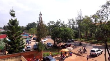 Doğu Afrika, Ruanda 'nın başkenti Kigali' nin Kicukiro ilçesinde yaklaşık Mart 2019 'da trafik vardı.