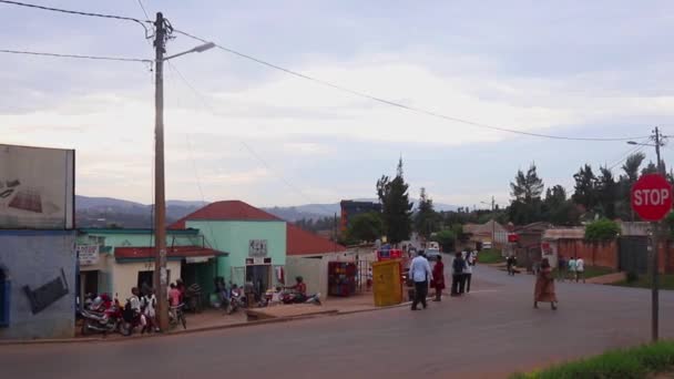 Silniční Doprava Okrese Kicukiro Kigali Hlavním Městě Rwandy Východní Afrika — Stock video