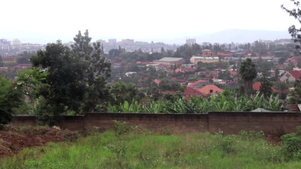 Vista Kigali Capital Ruanda Montanha Nyanza África Oriental Por Volta — Vídeo de Stock