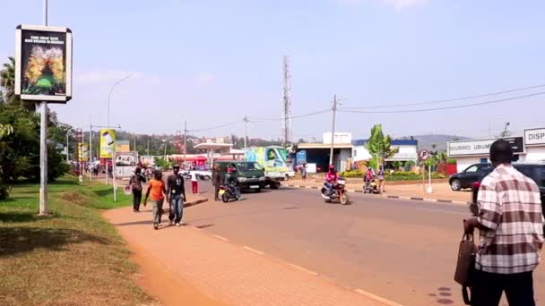 Tráfego Rodoviário Distrito Kicukiro Kigali Capital Ruanda África Oriental Por — Vídeo de Stock